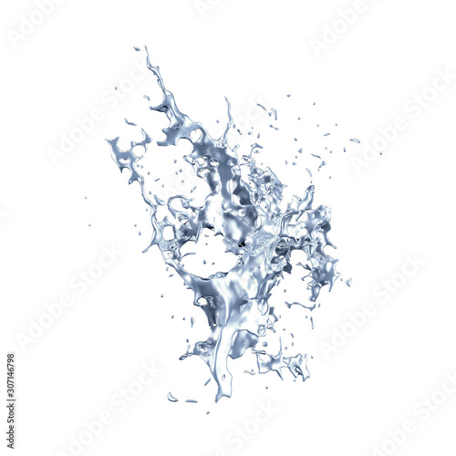 Splash fluid. 3d illustration, 3d rendering. © Pierell