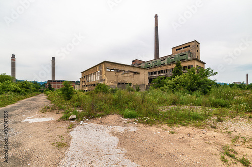 Obraz na płótnie Abandoned factory in Loznica, Serbia