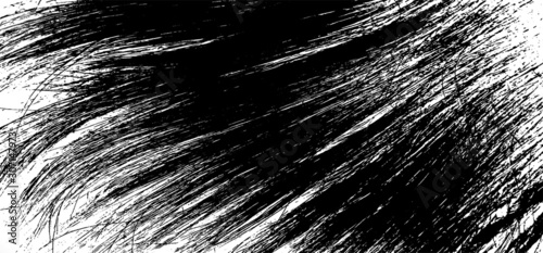 Vector brush sroke texture. Distressed uneven grunge background. Abstract distressed vector illustration. Overlay over any design to create interesting effect and depth. Black isolated on white. EPS10