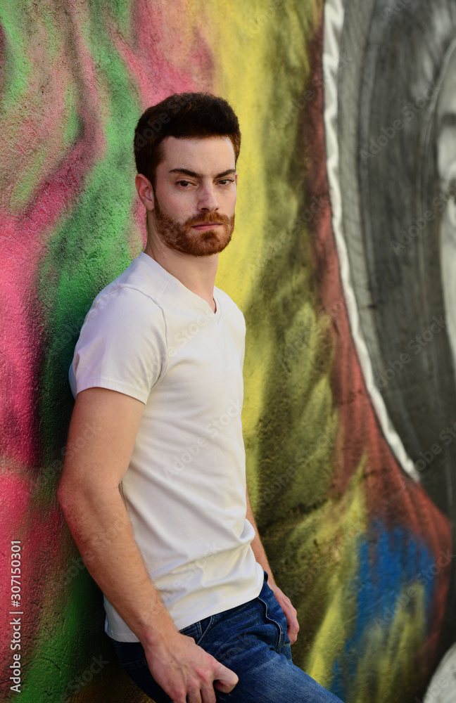 Obraz premium Handsome young man casually dressed