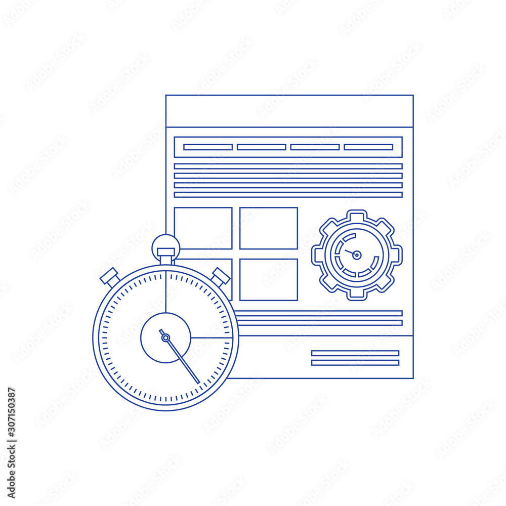 Web optimization concept with white background. Concept of line icon Web optimization concept with white background. Concept of line icon