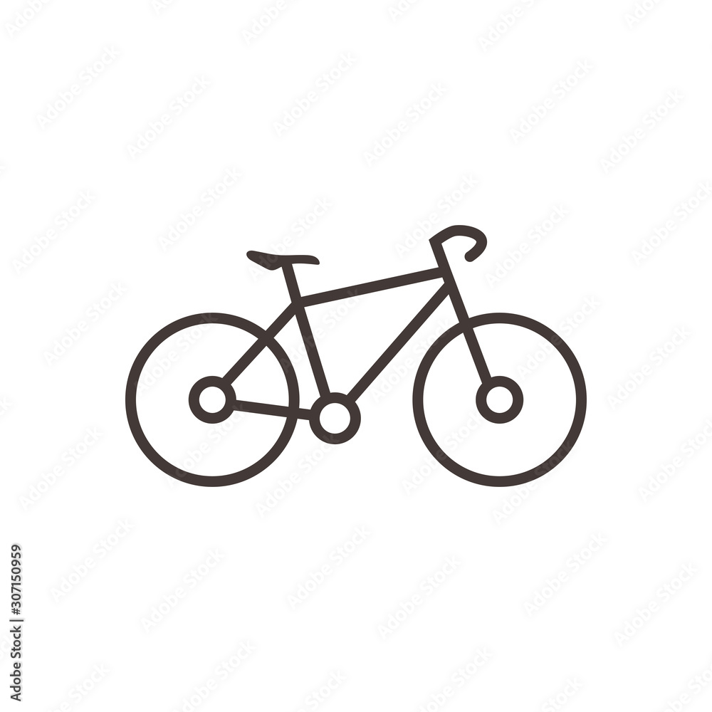 Bicycle icon vector isolated on white background. Vector illustration. - stock vector. bicycle icon vector design template. Bicycle outline icon. Bicycle icon vector isolated on white background. Vector illustration. - stock vector. bicycle icon vector design template. Bicycle outline icon.