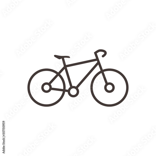 Bicycle icon vector isolated on white background. Vector illustration. - stock vector. bicycle icon vector design template. Bicycle outline icon.