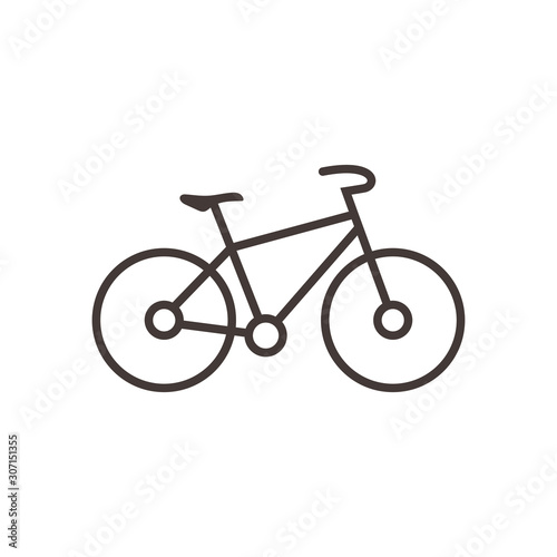 Bicycle icon vector isolated on white background. Vector illustration. - stock vector. bicycle icon vector design template. Bicycle outline icon.