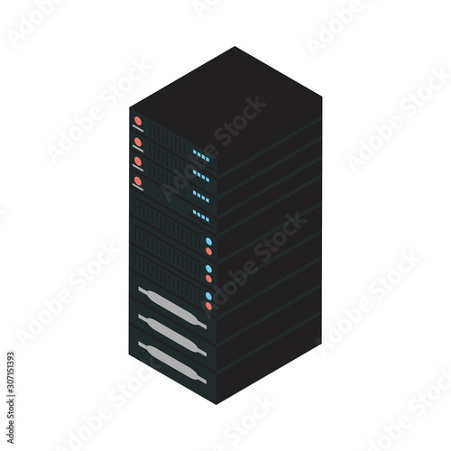 data server tower isolated icon