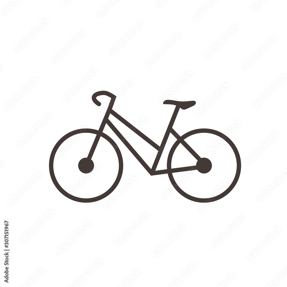 Bicycle icon vector isolated on white background. Vector illustration. - stock vector. bicycle icon vector design template. Bicycle outline icon. Bicycle icon vector isolated on white background. Vector illustration. - stock vector. bicycle icon vector design template. Bicycle outline icon.