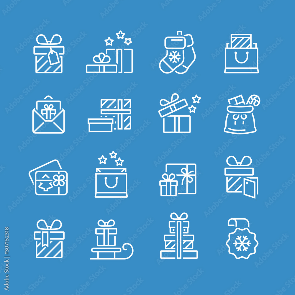 Set of gift boxes icon Set of gift boxes icon
