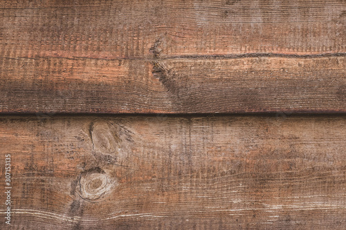 Texture of wooden boards. Vintage wooden fence, desk surface. Natural color. Old wood planks. Rustic table of oak.