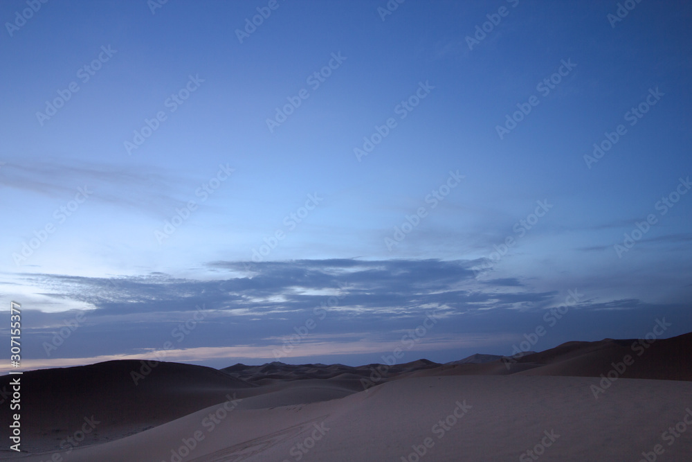 dunes in the sahara desert in morocco