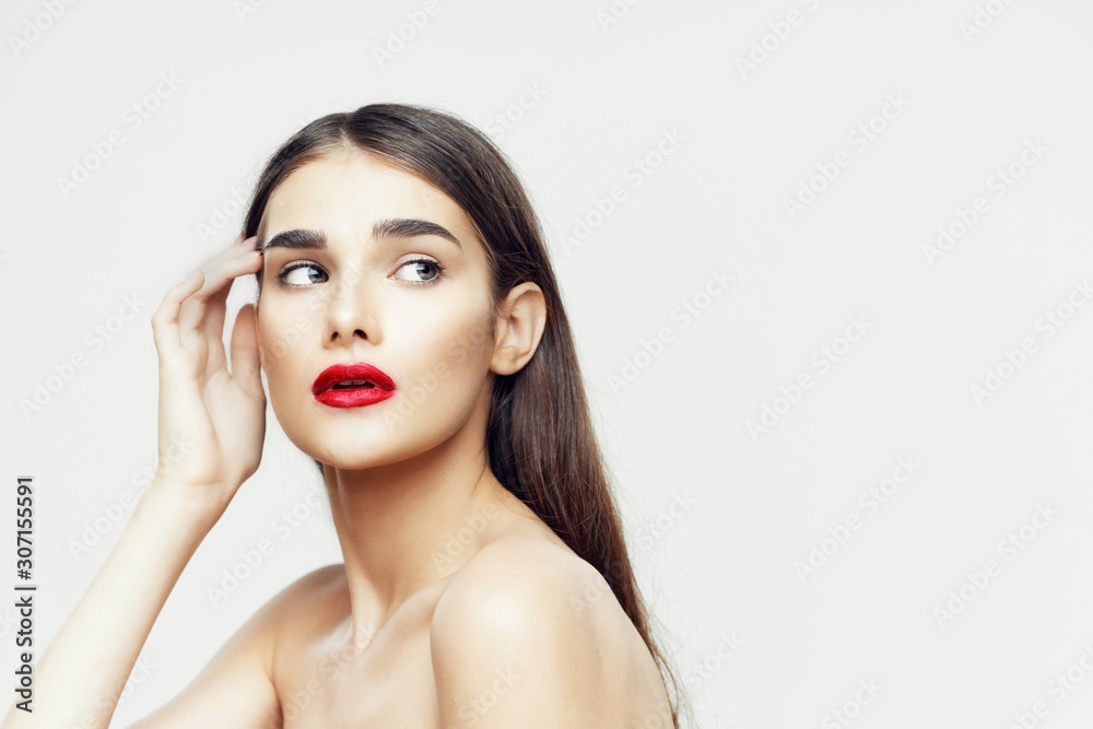 beautiful woman bare shoulders spa treatments clean skin beautiful woman bare shoulders spa treatments clean skin
