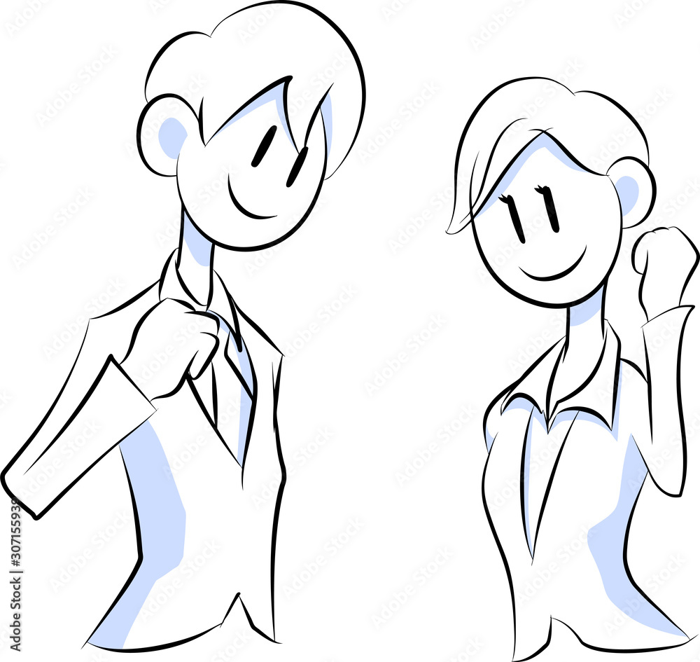 ビジネスマン イラスト 就活 新人 フレッシュ Stock Illustration Adobe Stock