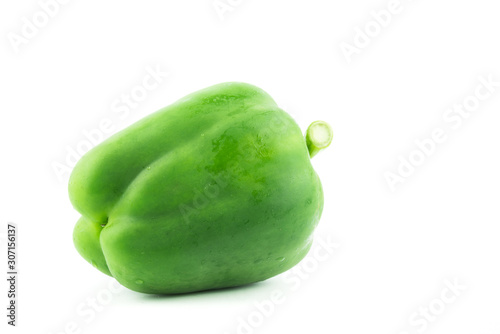 Wallpaper Mural The sweet pepper, bell pepper Green on white background Torontodigital.ca
