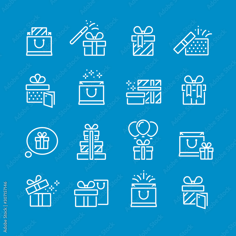 Set of gift boxes icon Set of gift boxes icon