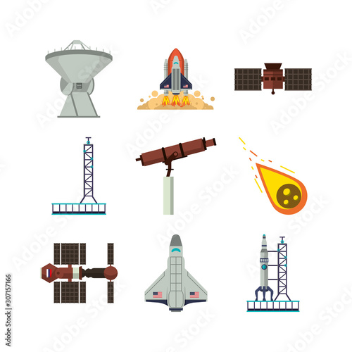 bundle of space set icons