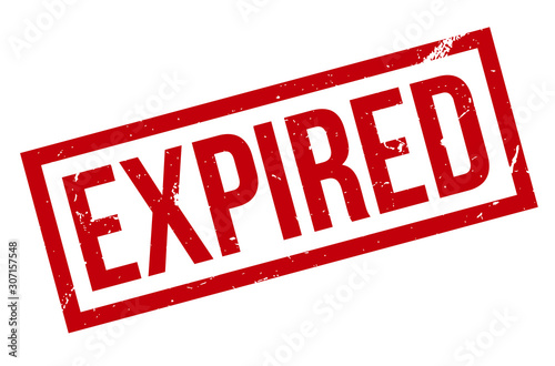 Expired Rubber Stamp. Red Expired Rubber Grunge Stamp Seal Vector Illustration - Vector