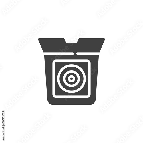 Car drive registrator vector icon. filled flat sign for mobile concept and web design. dvr camera glyph icon. Symbol, logo illustration. Vector graphics