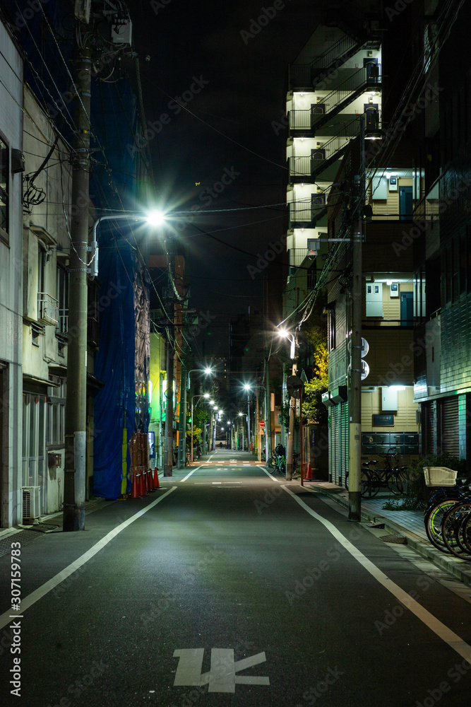Fototapeta premium [Taito-ku, Tokio] Nocne ulice