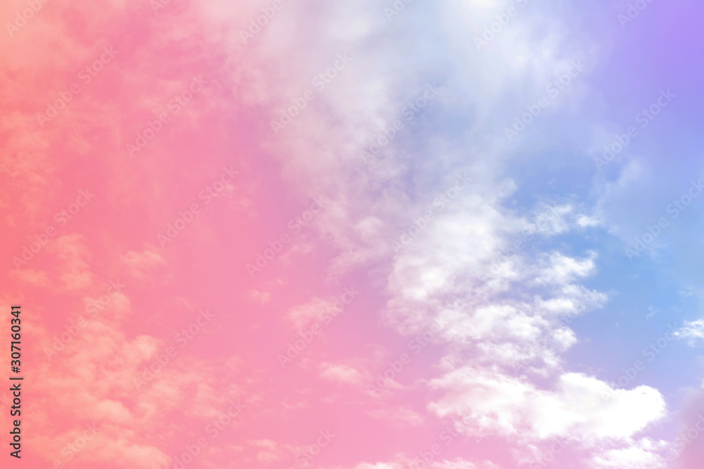 beauty abstract sweet pastel cloudy on sky