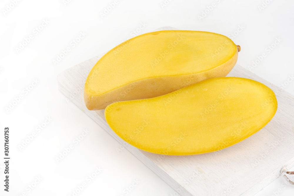 yellow mango on white background yellow mango on white background