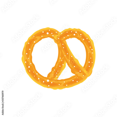 Pretzel bread design, Bakery food shop traditional product menu and baked theme Vector illustration