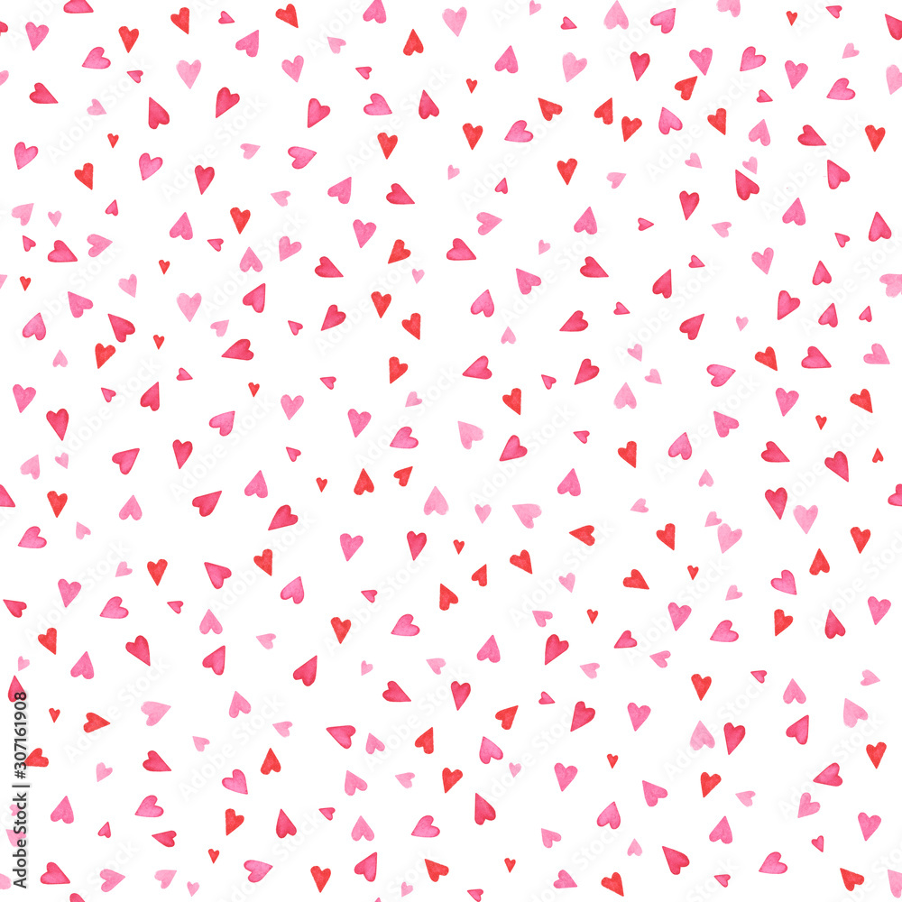 Seamless pattern with confectionery topping, watercolor painting. For design textile, cards and banners.