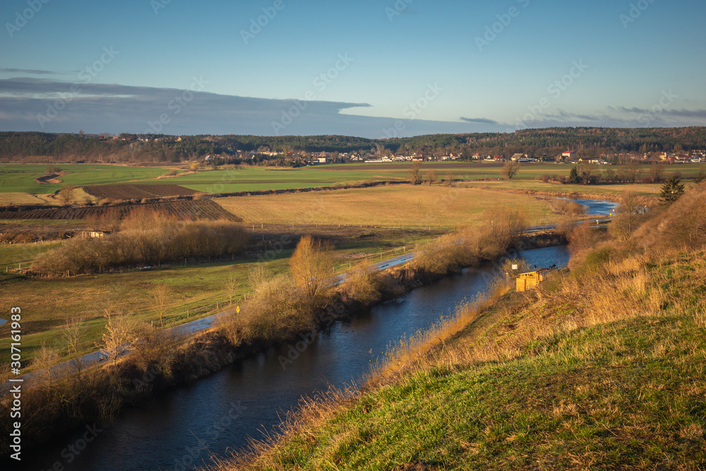 Wierzyca river in Gniew, Pomorskie, Poland