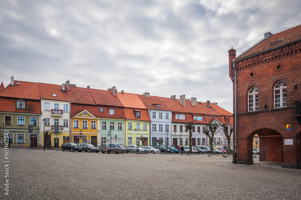 Historic old buildings in Gniew, Pomorskie, Poland