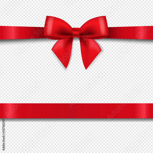 Red Bow Isolated Transparent Background