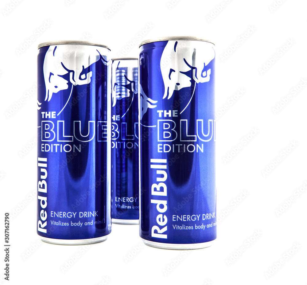 Red Edition energy drink on white background Stock Photo | Adobe Stock