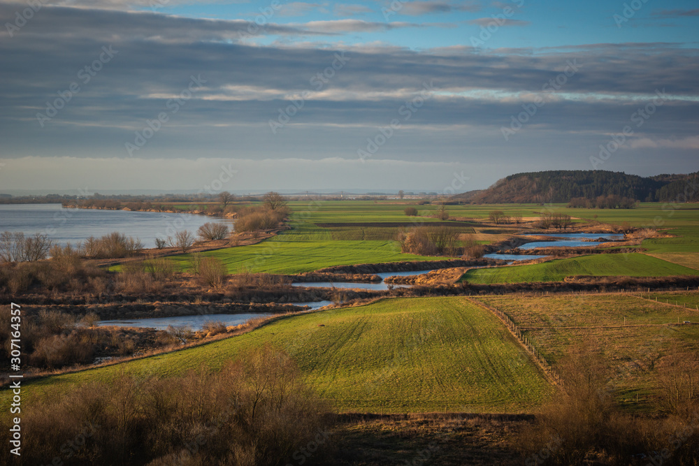 Fototapeta premium Vistula River Valley in Gniew, Pomorskie, Poland