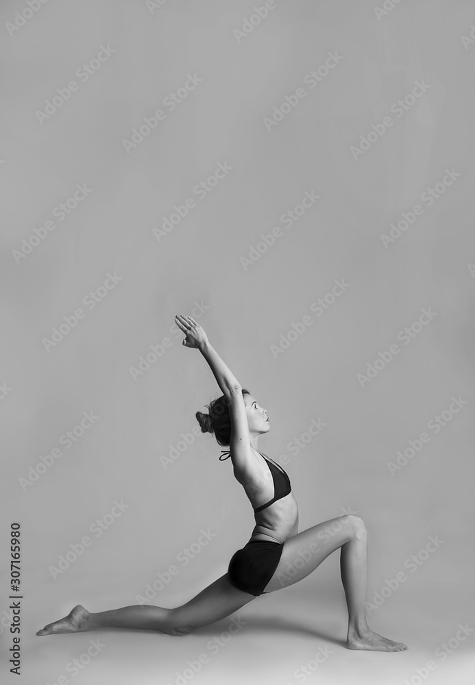 Premium Vector | A poster of a woman doing yoga exercises for back pain.