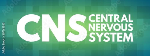 CNS - Central Nervous System acronym  medical concept background