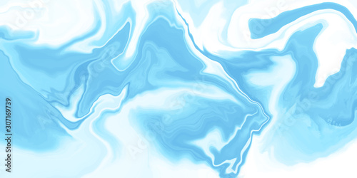Vector abstract marble texture Fluid design background blue color