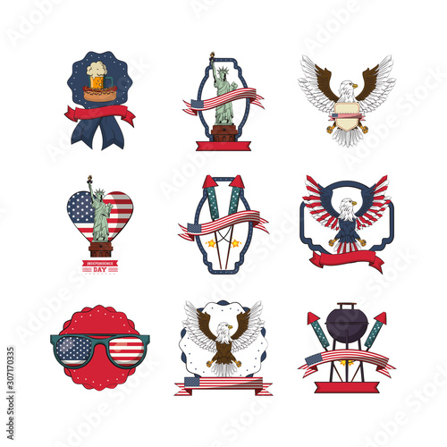 bundle of usa set icons