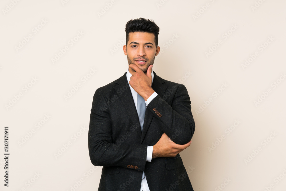Young handsome businessman man over isolated background laughing Young handsome businessman man over isolated background laughing