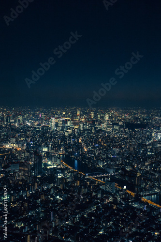 Fototapeta Naklejka Na Ścianę i Meble -  街明かり広がる風景