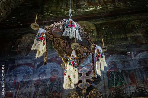 Wooden church monument UNESCO from Poienile Izei (Maramures, Transylvania, Romania)	 photo