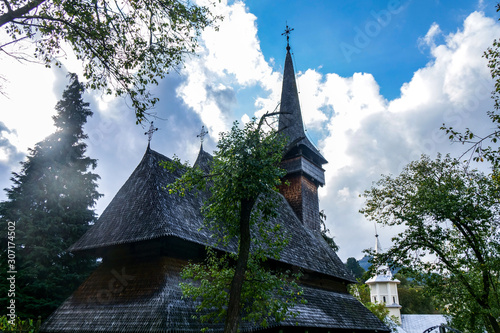 Wooden church monument UNESCO from Poienile Izei (Maramures, Transylvania, Romania)	 photo