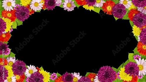 frame of flowers