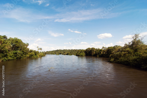 Iguazu River at Iguazu National Park in Misiones  Argentina