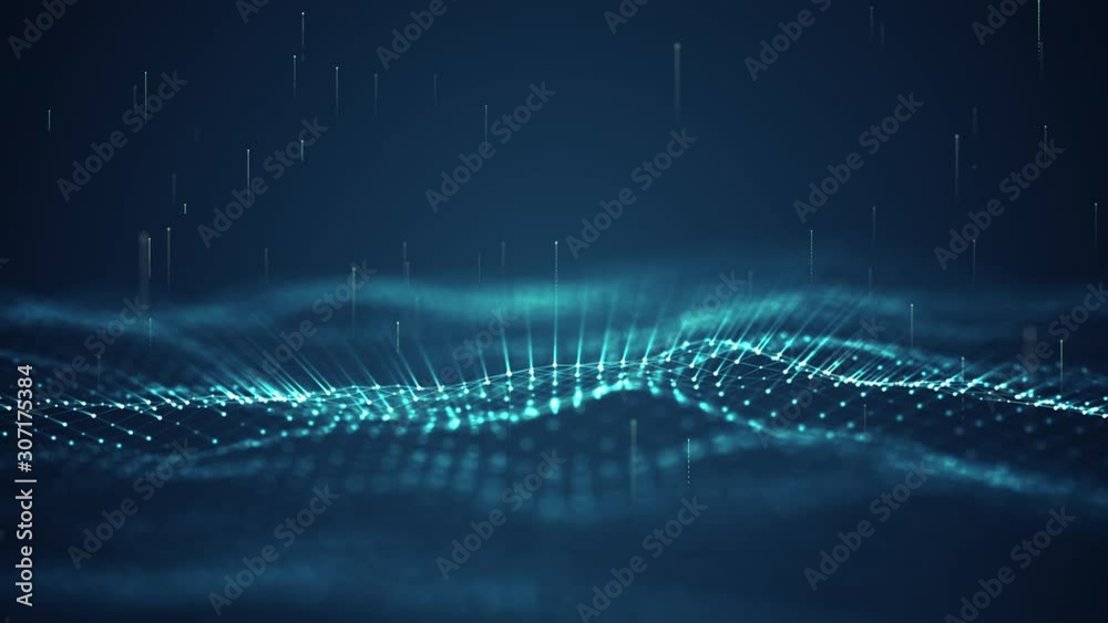 Technology digital wave background concept.