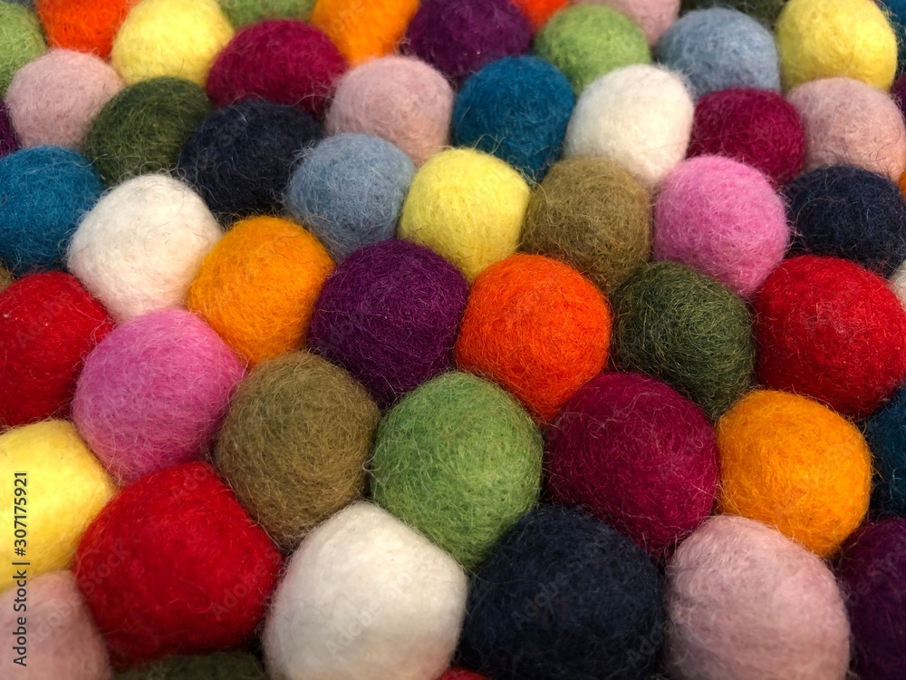 background of colorful wool balls background of colorful wool balls