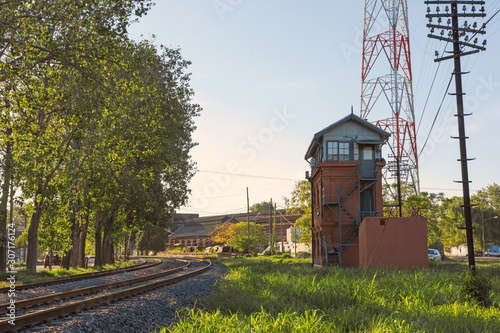 Canvas Print Train Station of Campana City in Buenos Aires, Argentina