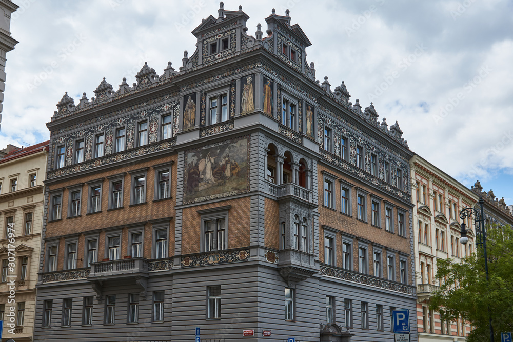 View of Prague street.