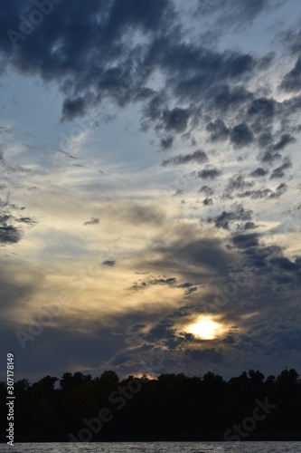 dramatic sky with clouds