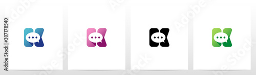 Talk Balloon On Letter Logo Design K