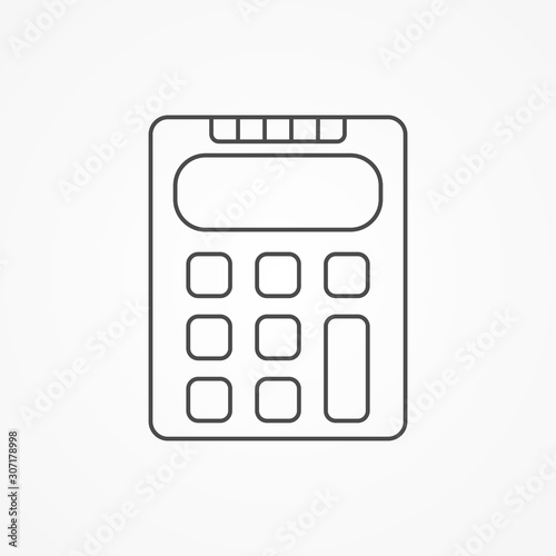 Calculator vector icon sign symbol