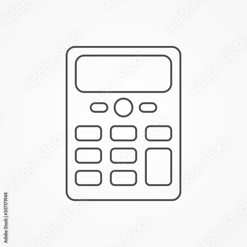 Calculator vector icon sign symbol
