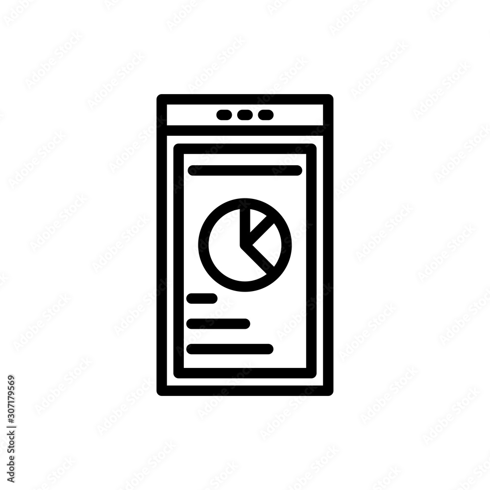 analytics outline icon. vector illustration. Isolated on white background. analytics outline icon. vector illustration. Isolated on white background.