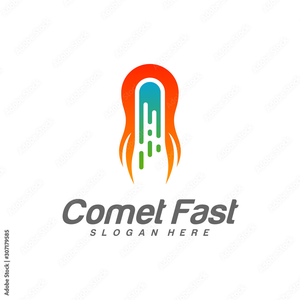 Comet Logo Vector, Comet Logo Design Template, Icon Symbol, Illustration Comet Logo Vector, Comet Logo Design Template, Icon Symbol, Illustration